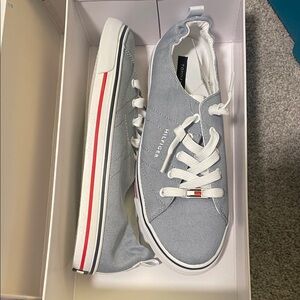 Brand New Tommy Hilfiger Light Blue Canvas Sneakers